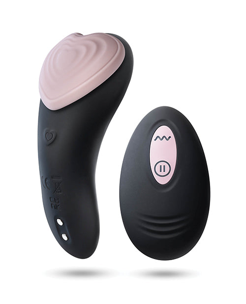 Blush Temptasia Heartbeat Panty Vibe w/Remote - Pink & black by Blush Novelties