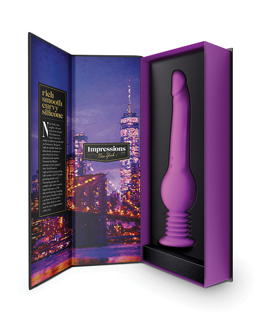 Blush Impressions New York Gyro Quake Dildo - Purple