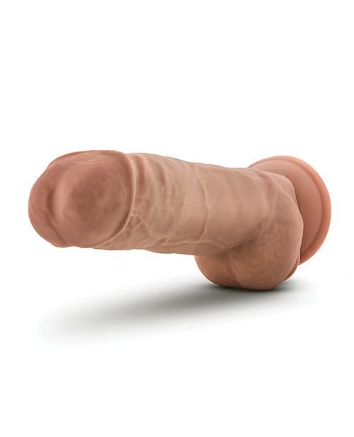 Blush Au Natural 10" Big Boy Realistic Dildo w/Balls - Mocha