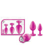 Blush Luxe Bling Plugs Training Kit - Pink W/white Gems