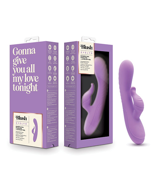 Blush Evelyn Rabbit Vibrator - Purple by Blush Novelties
