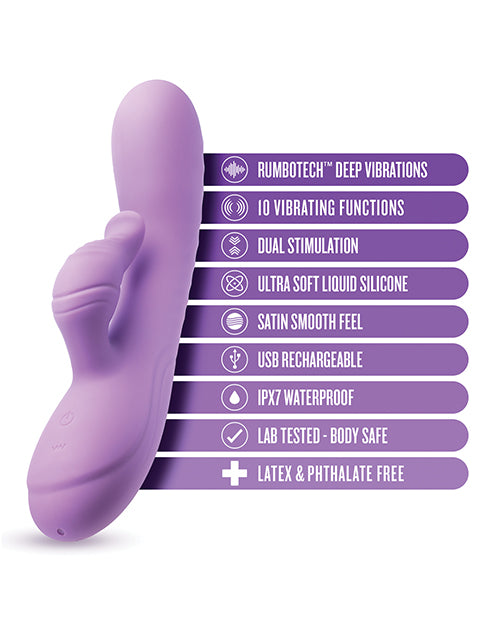 Blush Evelyn Rabbit Vibrator - Purple by Blush Novelties