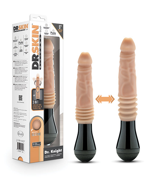 Blush Dr. Skin Silicone Dr. Arthur Thrusting Gyrating Vibrating Dildo