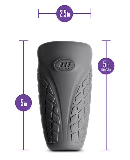 Blush M Elite Platinum Gript Silicone Stroker - Black by Blush Novelties