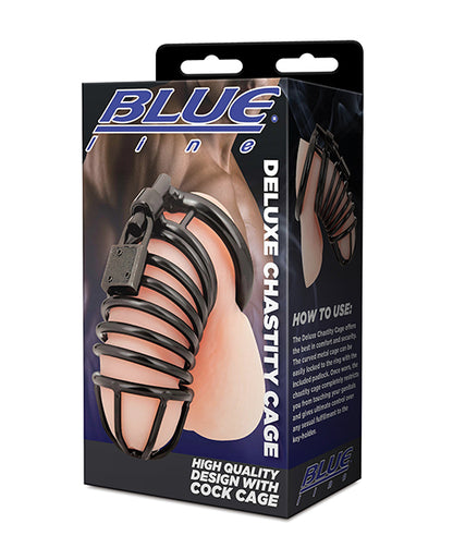 Blue Line Deluxe Chastity Cage