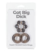 Got Big Dick 2 Pack Cock Rings - Black by B.M.S. Enterprises