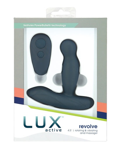 Lux Active Revolve 4.5" Rotating & Vibrating Anal Massager - Dark Blue by B.M.S. Enterprises