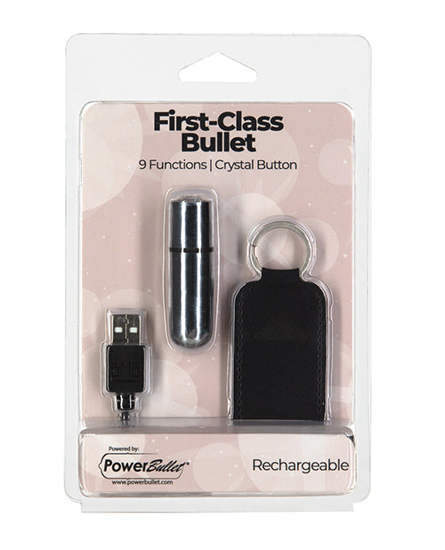 First Class Mini Rechargeable Bullet W/crystal - 9 Functions by B.M.S. Enterprises