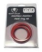 Spartacus Seamless Stainless Steel C-Ring - Red Pack of 3 by Spartacus