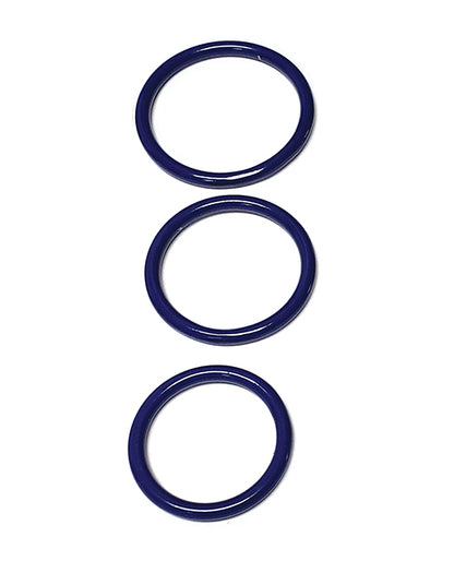 Spartacus Seamless Stainless Steel C-Ring - Blue Pack of 3 by Spartacus