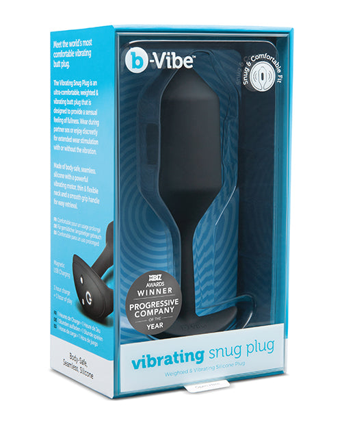 B-Vibe Vibrating Weighted Snug Plug XL - 247 g Black