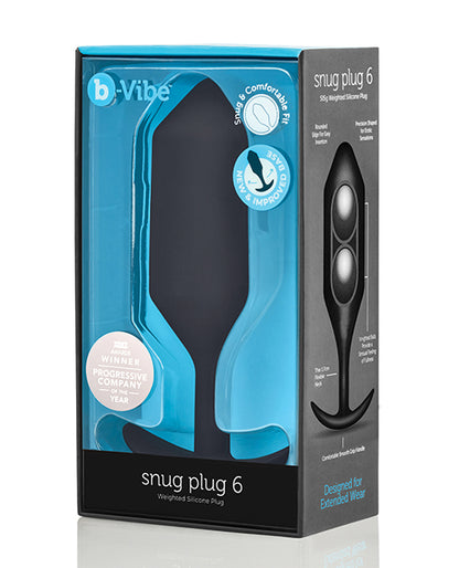 B-Vibe Weighted Snug Plug 7 - 600 g Black by Cotr INC