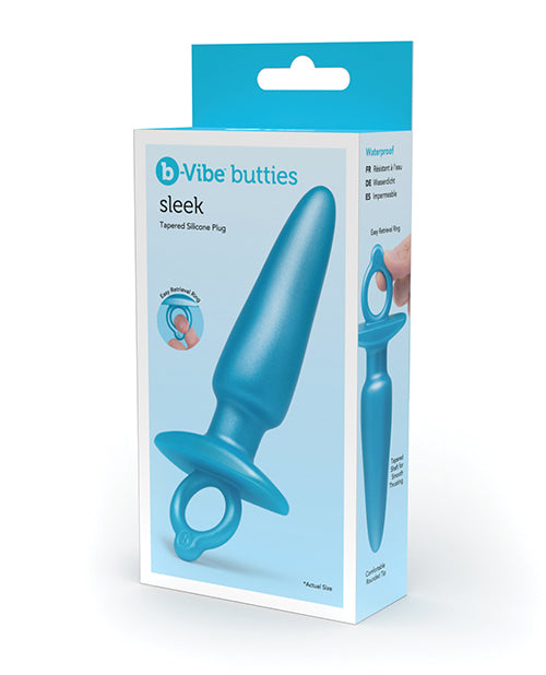 B-Vibe Butties Sleek Tapered Plug - Blue