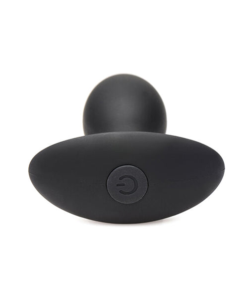 Curve Novelties Rooster Rumbler Vibrating Silicone Anal Plug - Black