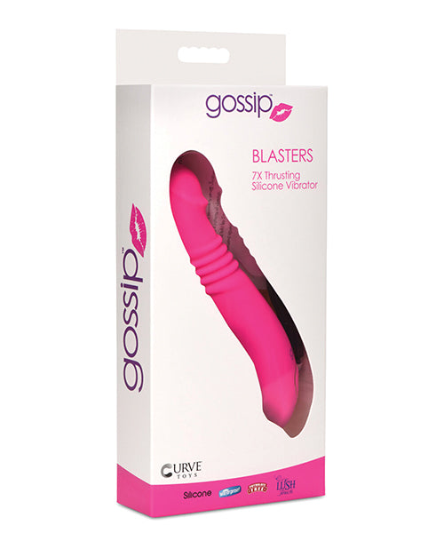 Curve Toys Gossip Blasters 7X Thrusting Silicone Vibrator - Magenta by Curve Toys C/o Xr