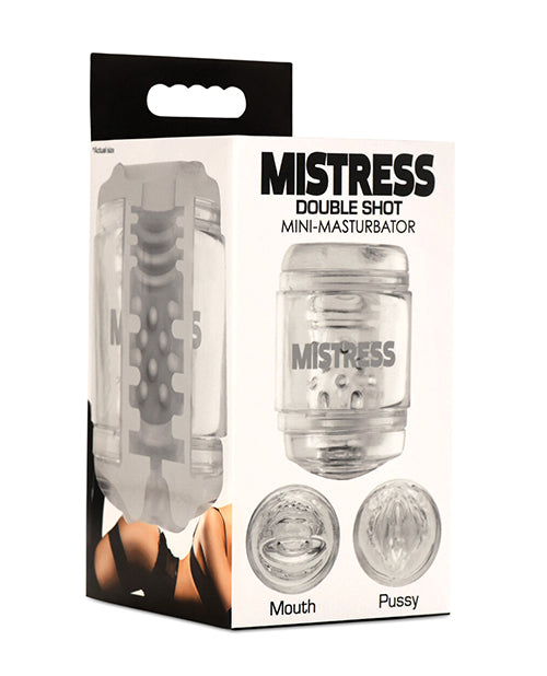 Curve Toys Mistress Double Shot Mini Masturbator Mouth & Pussy - Clear by Curve Toys C/o Xr