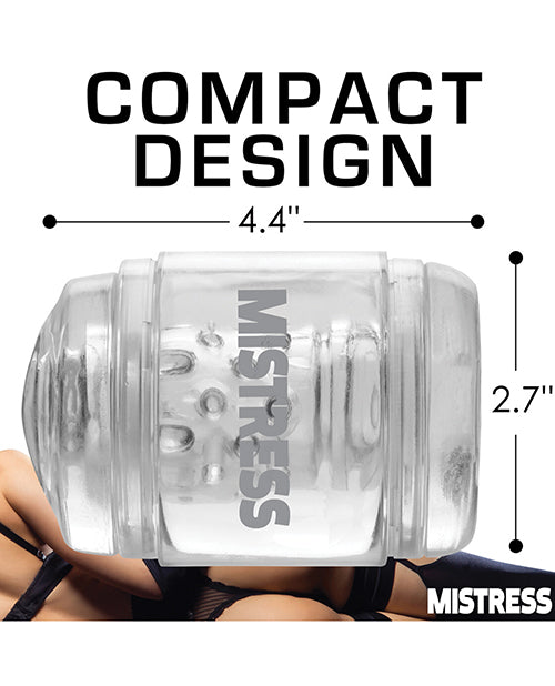 Curve Toys Mistress Double Shot Ass & Mouth Mini Masturbator  - Clear