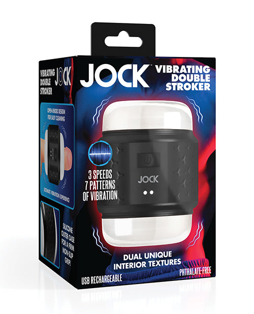 Curve Toys Jock Vibrating Double Stroker - Black