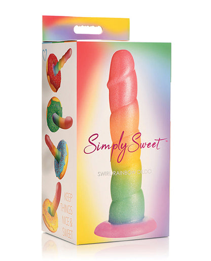 Curve Toys Simply Sweet 6.5" Rainbow Dildo