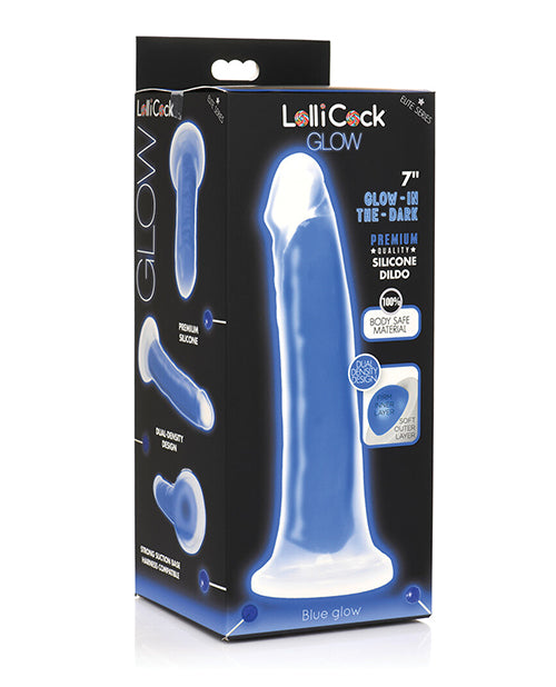 Curve Toys Lollicock 7" Glow In The Dark Silicone Dildo