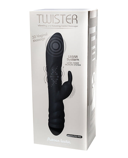 Adrien Lastic Twister Clitoral Sucker & Vibrating Rabbit - Black by Cnex Eic Corp/adrien Lastic