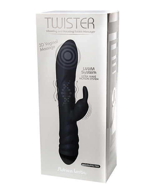 Adrien Lastic Twister Clitoral Sucker & Vibrating Rabbit - Black by Cnex Eic Corp/adrien Lastic