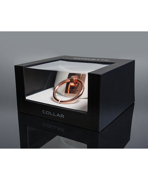 Pleasure Collection Adjustable Collar - White/Rose Gold by Coquette International