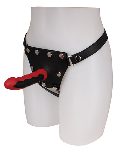 ElectraStim Silicone Fusion Komodo Dildo - Red/Black by Cyrex Ltd.