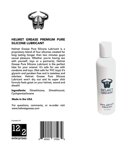 Helmet Grease Pure Silicone Lubricant - 3.4 oz Bottle