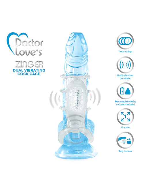 Doctor Love's Zinger Dual Vibrating Cock Cage