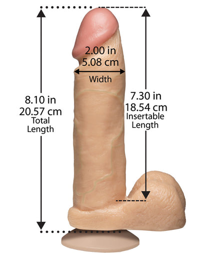 "8"" Realistic Cock W/balls"