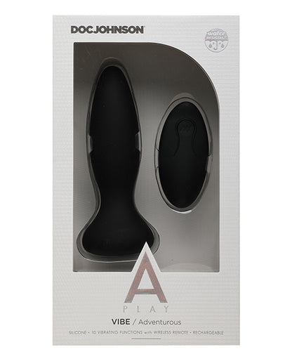 A Play Rechargeable Silicone Adventurous Anal Plug W/remote