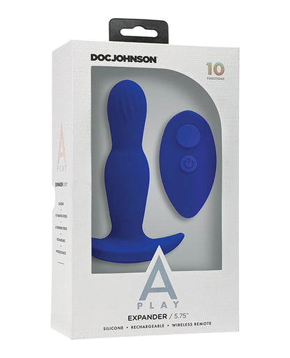 A Play Expander Rechargeable Silicone Anal Plug W/remote by Doc Johnson