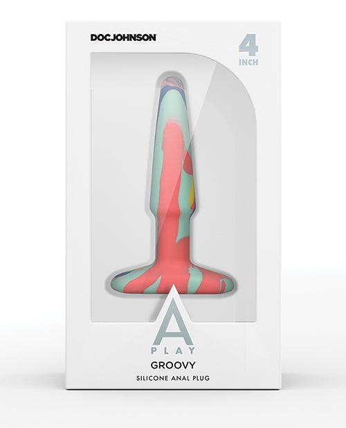A Play 4" Groovy Silicone Anal Plug by Doc Johnson