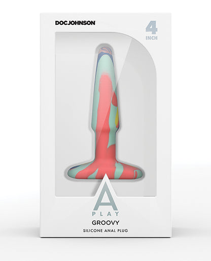 A Play 4" Groovy Silicone Anal Plug by Doc Johnson