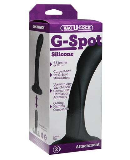 Vac-U-Lock G Spot Silicone Dong - Black by Doc Johnson