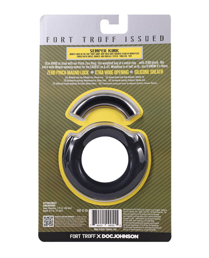 Fort Troff Pinch Zero Cock Ring - Black by Doc Johnson
