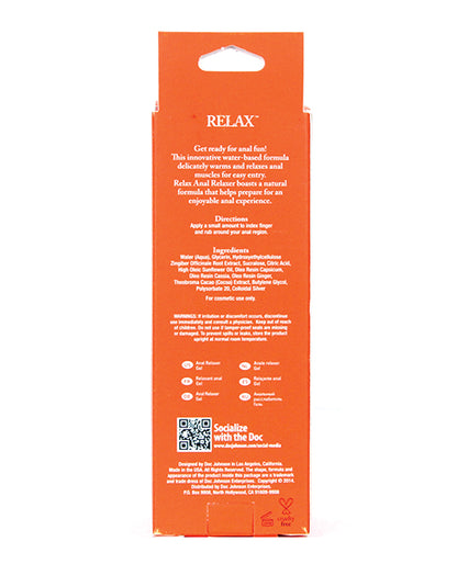 Relax Anal Relaxer - 2 oz Tube