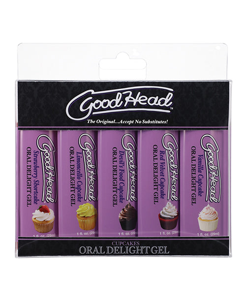 GoodHead Cupcake Oral Delight Gel - Asst. Flavors Pack of 5