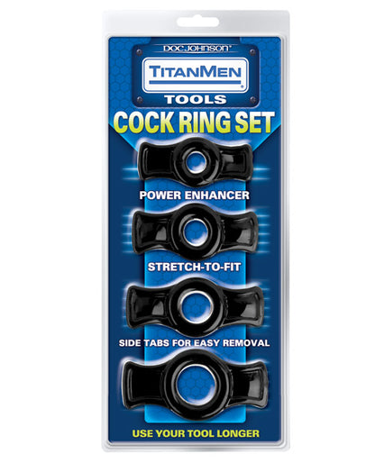 Titanmen Tools Cock Ring Set by Doc Johnson