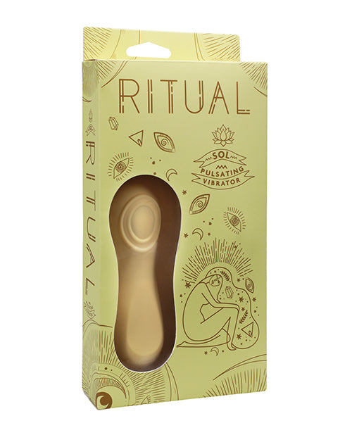RITUAL Sol Rechargeable Silicone Pulsating Vibe - Yellow by Doc Johnson