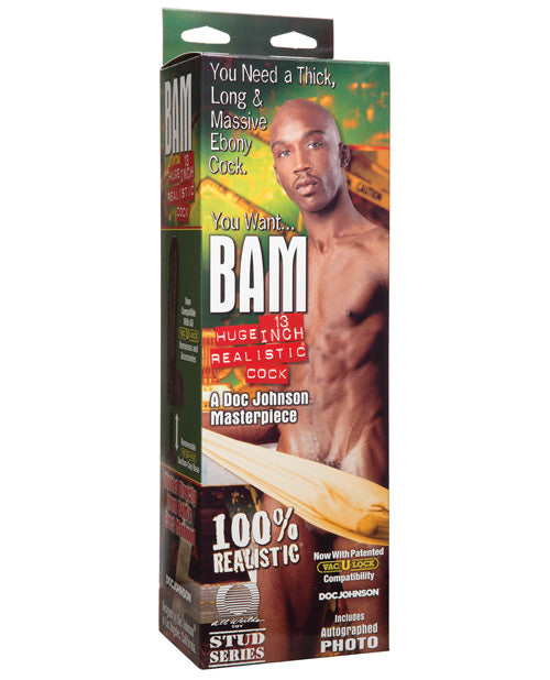 Bam Realistic Cock - Brown by Doc Johnson