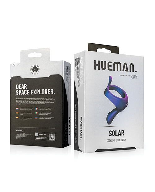 Hueman Solar Cock Ring w/Vibrating Perineum - Purple