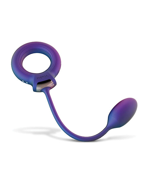 Hueman Eclipse Cock Ring w/Anal Ball - Purple