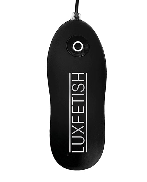 Lux Fetish 4" Inflatable Vibrating Butt Plug w/Suction Base - Black