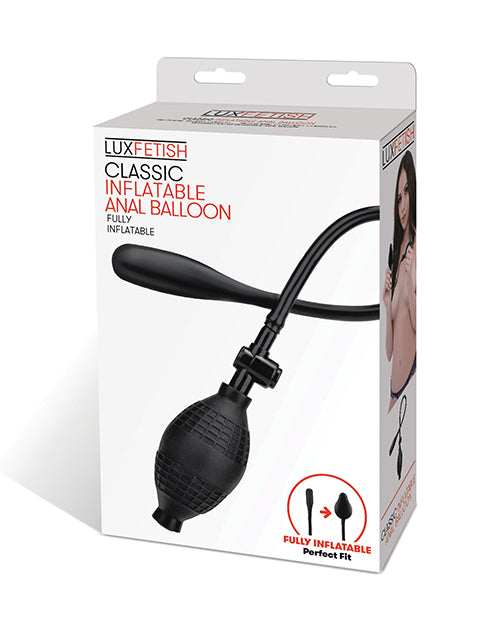Lux Fetish Classic Inflatable Anal Balloon - Black by Electric Eel INC