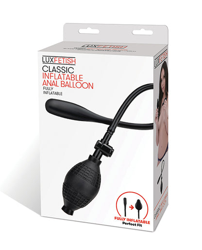 Lux Fetish Classic Inflatable Anal Balloon - Black by Electric Eel INC