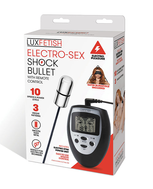 Lux Fetish Electro Sex Shock Bullet w/Remote