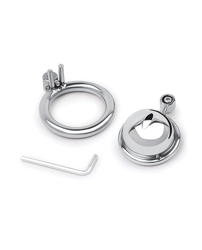 Lockmaster Stainless Steel Inverted Micro Chastity Cage - Silver