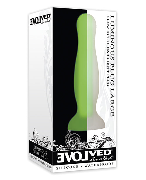 Evolved Luminous Anal Plug Large - Green by Evolved Novelties INC